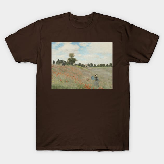 Poppy Field - Claude Monet T-Shirt by KargacinArt